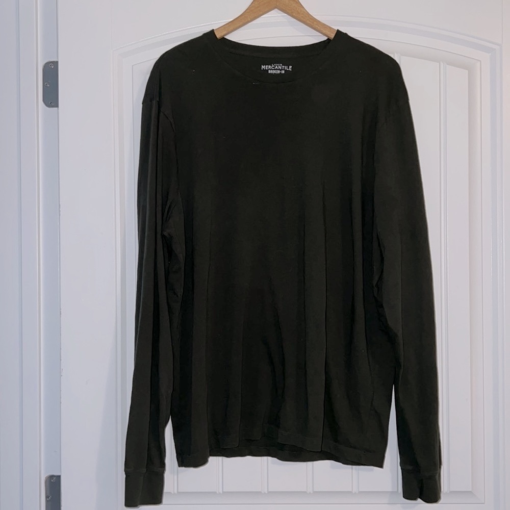 J Crew Mercantile broken in Tee long sleeve Shirt XL